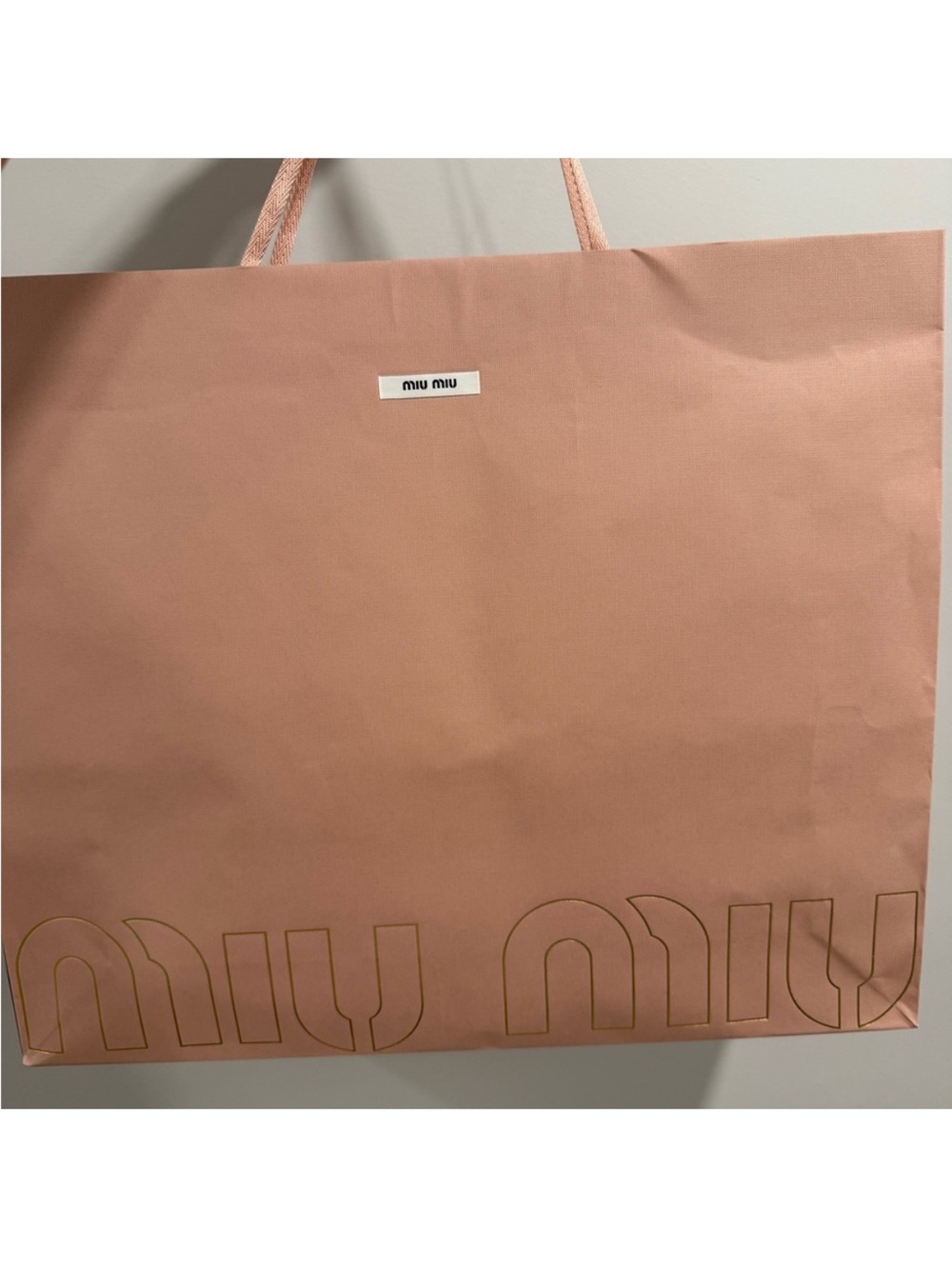 Miu Miu Blush Pink shopping bag + box